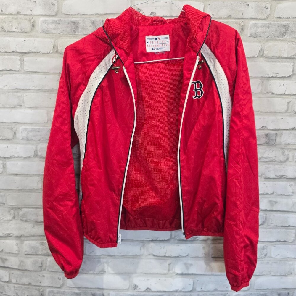 Boston Red Sox G-III Red Windbreaker Convertible Jacket Size Small Kids Women